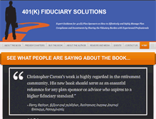 Tablet Screenshot of 401kfiduciarysolutionsbook.com